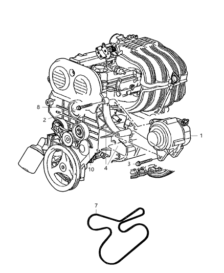 2006 Jeep Wrangler Alternator Diagram 1 - Thumbnail