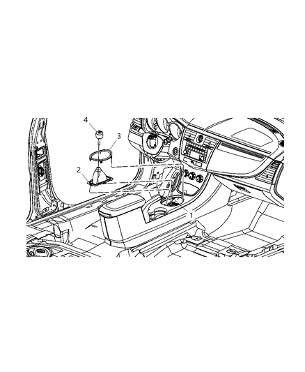 2007 Chrysler Sebring Shift Knob & Bezel of Manual Transmission Diagram 2 - Thumbnail