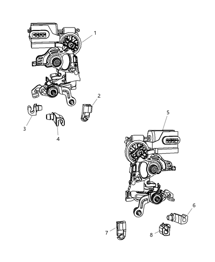 2007 Jeep Wrangler Latch & Clips Diagram 1 - Thumbnail