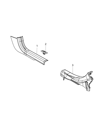 2019 Dodge Charger Panel Cowl Side Trim Diagram for 1KL46DX9AF