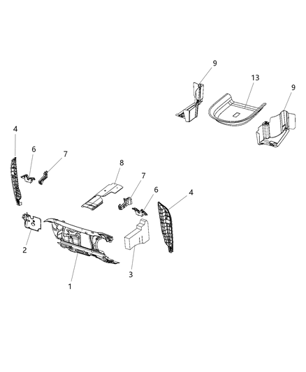 2016 Chrysler 200 Silencers of Body - Sheet Metal Except Doors Diagram