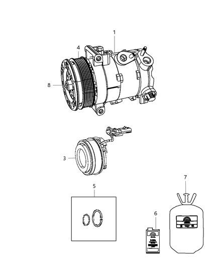 2011 Chrysler 200 Compressor A/C Diagram for R5111541AC