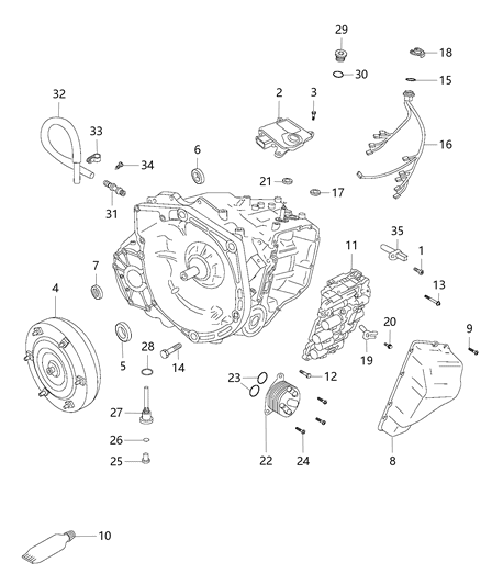 2020 Jeep Renegade Transmission Serviceable Parts Diagram 2 - Thumbnail
