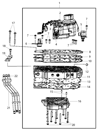 2015 Dodge Journey Valve Body & Related Parts Diagram 2 - Thumbnail