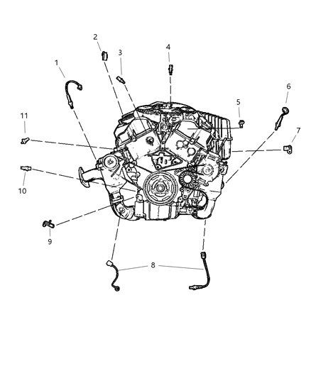 2002 Dodge Intrepid Sensors - Engine Diagram 1 - Thumbnail