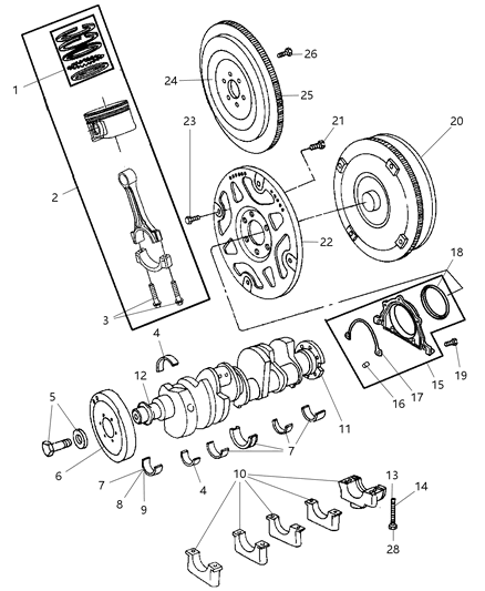2007 Dodge Ram 3500 Piston Rings Diagram for 5086002AC