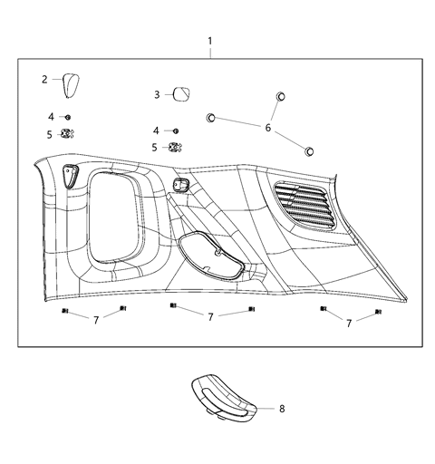2021 Jeep Compass Quarter Trim Panel Diagram 4 - Thumbnail