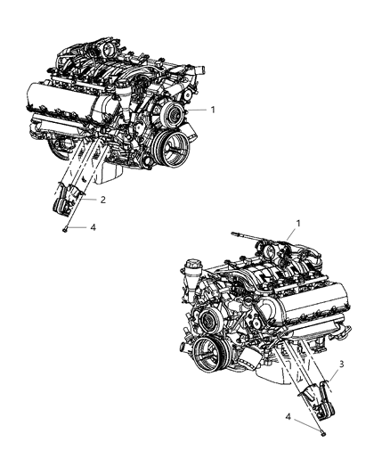 2006 Jeep Commander Mounts, Front Diagram 3 - Thumbnail