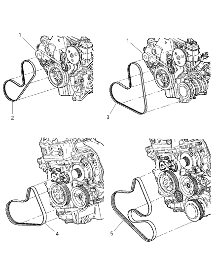 2003 Dodge Neon Belt Accessory Drive Diagram for 4891519AB