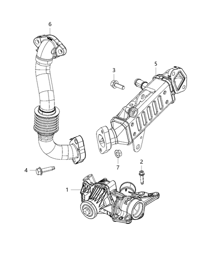 2018 Jeep Wrangler All-new Model EGR Cooling System Diagram 1 - Thumbnail