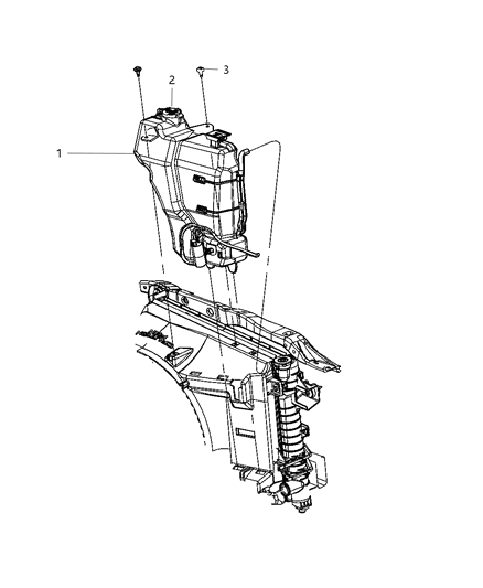 2008 Dodge Ram 3500 Cab Chassis Coolant Recovery Bottle Diagram