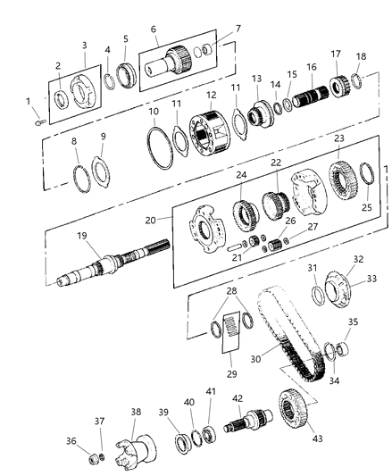2000 Jeep Grand Cherokee Sleeve Shift Range Diagram for 5003746AA