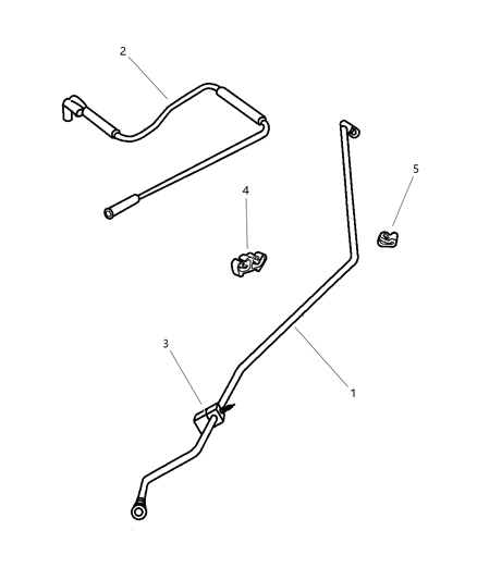 1999 Dodge Ram Wagon Fuel Lines, Front Diagram 1 - Thumbnail