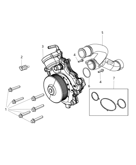 2017 Ram 1500 Water Pump & Related Parts Diagram 2 - Thumbnail