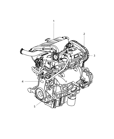2008 Chrysler PT Cruiser Engine Assembly & Identification Diagram 2 - Thumbnail