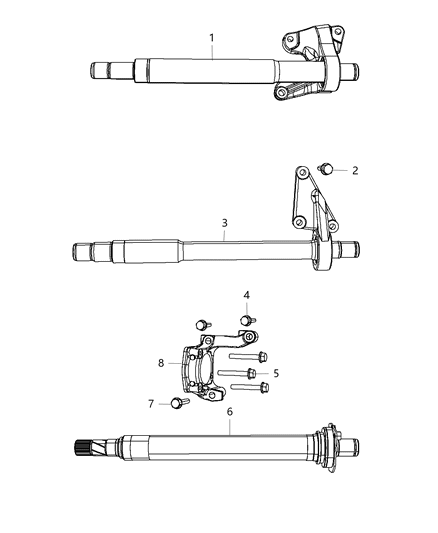 2016 Dodge Journey Shafts , Intermediate Diagram 2 - Thumbnail