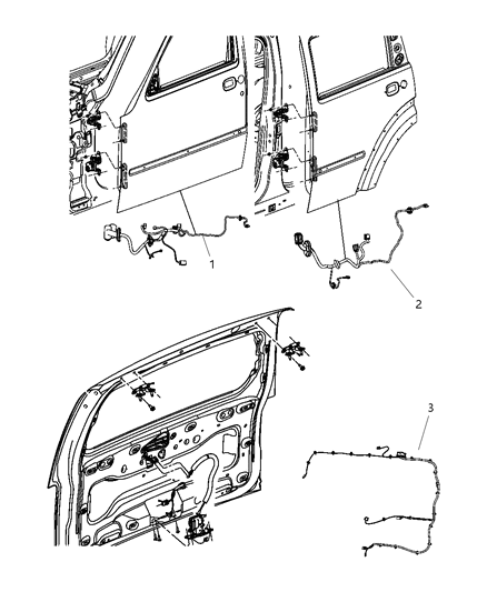 2009 Dodge Nitro Harness, Front Diagram for 68031301AB