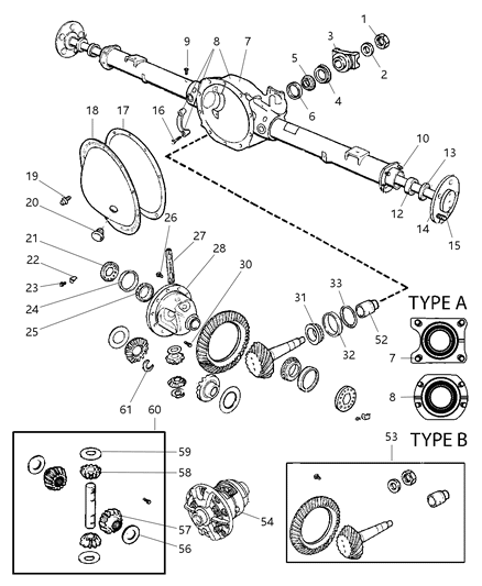 2006 Dodge Dakota Nut Hexagon .375-24 Diagram for 6036159AA
