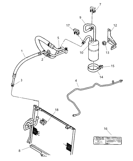 1999 Jeep Wrangler Plumbing - HEVAC Diagram 1 - Thumbnail