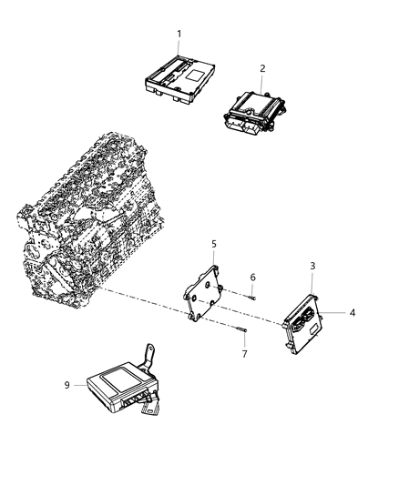 2016 Ram 5500 Module Engine Controller Diagram for 68243294AA