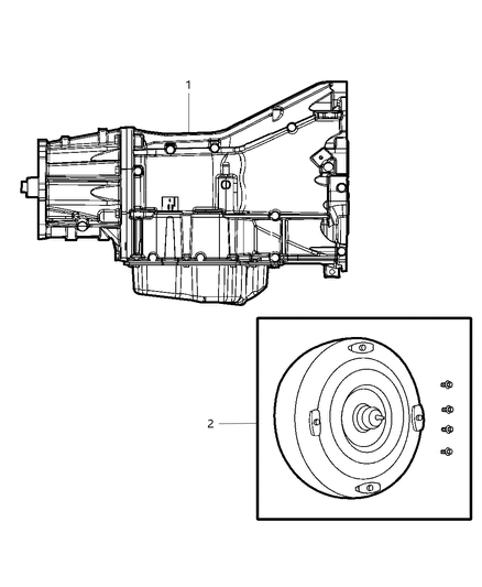 2004 Dodge Dakota Transmission Assembly of Automatic Transmission Diagram 1 - Thumbnail