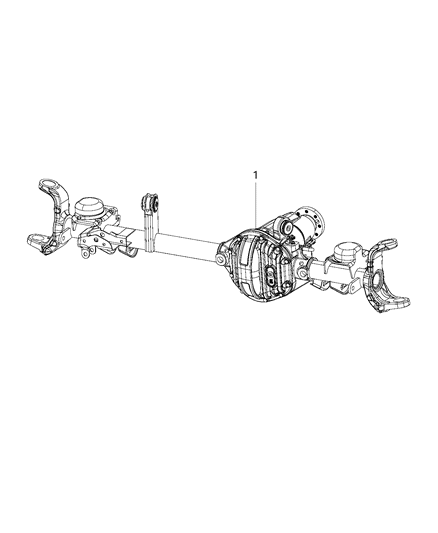 2018 Jeep Wrangler JK (Previous-generation) Front Axle Assembly Diagram 2 - Thumbnail