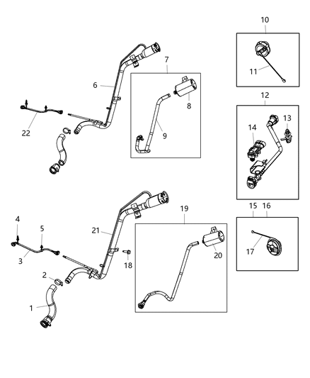 2015 Dodge Journey Filler Tube Screw Diagram for 6105150AA