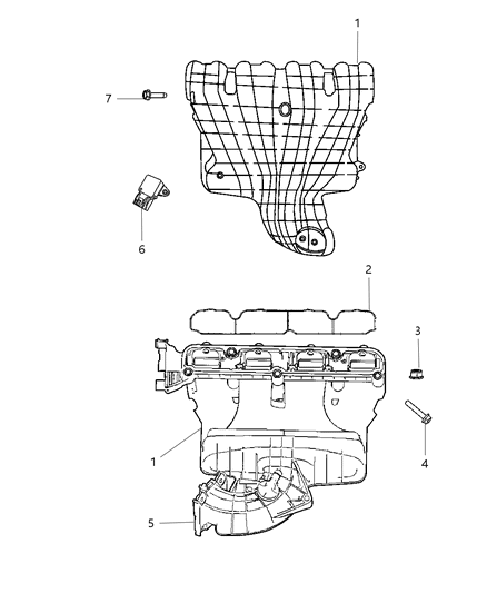 2010 Chrysler Sebring Intake Manifold Diagram 3 - Thumbnail