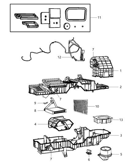 2010 Dodge Ram 3500 Cab Chassis Heater Unit Diagram