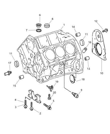 2007 Dodge Sprinter 2500 Cylinder Block Diagram 2 - Thumbnail