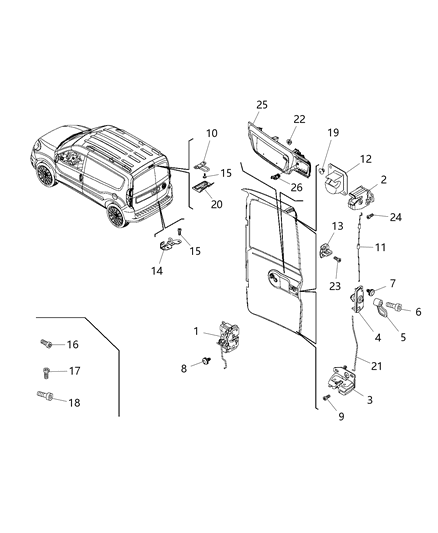 2017 Ram ProMaster City Wiper Arm Nut, Front Diagram for 6107173AA