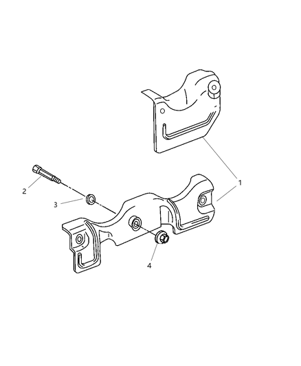 1999 Dodge Durango Manifold - Heat Shields Diagram 3 - Thumbnail