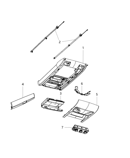 2008 Dodge Grand Caravan Overhead Console Diagram 2 - Thumbnail