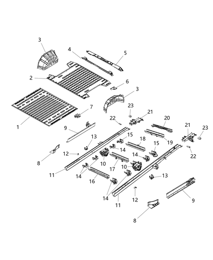 2017 Ram ProMaster 2500 Floor Pan Rear Diagram 1 - Thumbnail