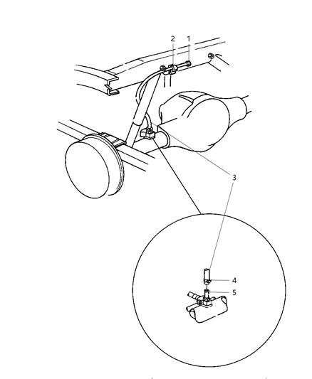 2002 Dodge Ram 3500 Quad & Club Cab Vent, Rear Axle Diagram