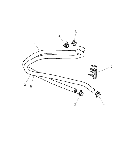 2001 Jeep Wrangler Heater Hoses Diagram 2 - Thumbnail