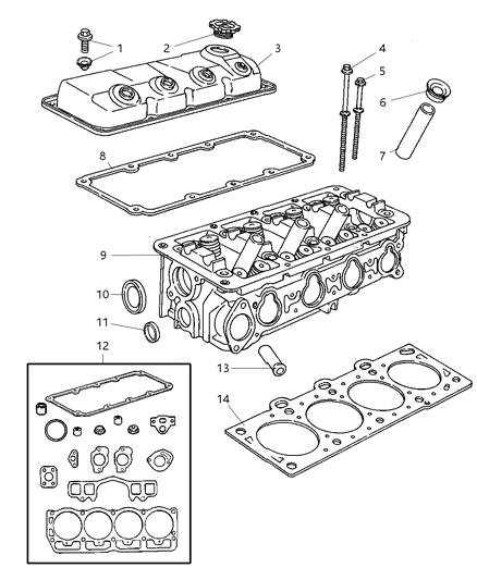 2003 Dodge Neon Cylinder Head Diagram 1 - Thumbnail