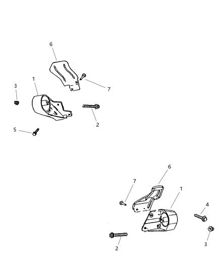 1999 Dodge Dakota Engine Mounting, Front Diagram 2 - Thumbnail