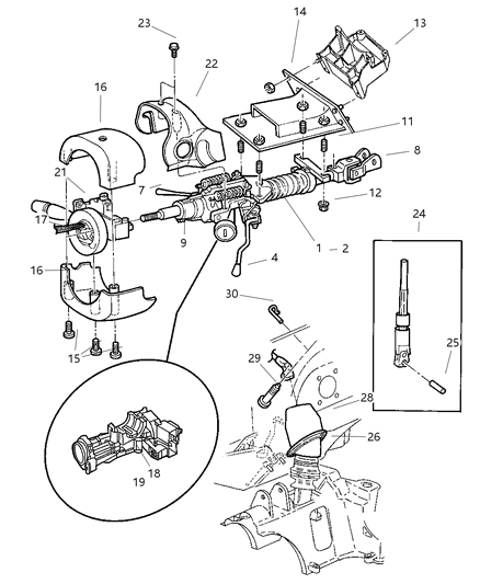 2002 Dodge Caravan Switch Cover, Sandstone, Upper Diagram for TE28XTMAA
