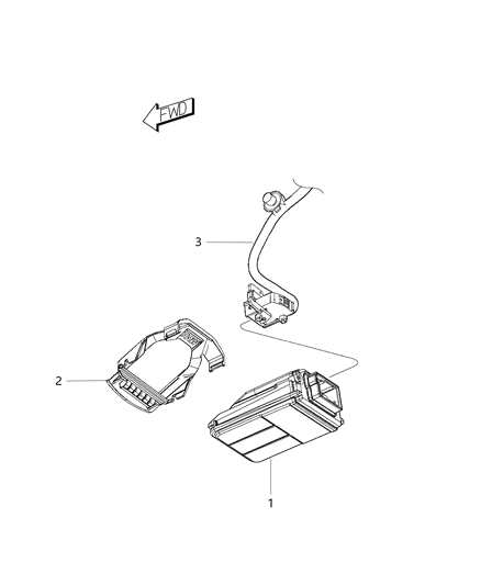 2015 Jeep Grand Cherokee Camera Forward Facing Diagram for 68231908AA