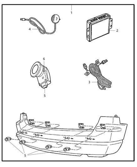 2008 Chrysler Aspen Sensor Kit - Park/Distance Diagram