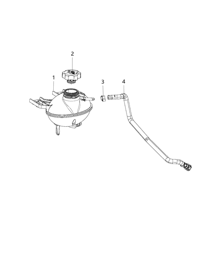 2020 Jeep Compass Coolant Recovery Bottle Diagram 3 - Thumbnail