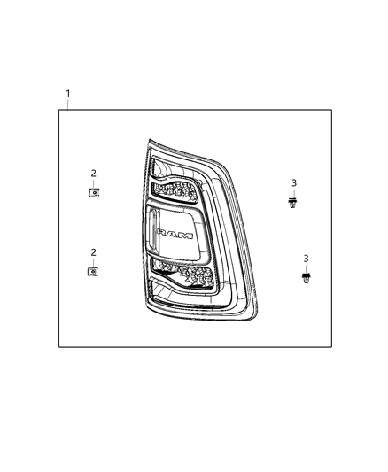 2020 Ram 2500 Parts, Tail Lamps Service Diagram 6 - Thumbnail