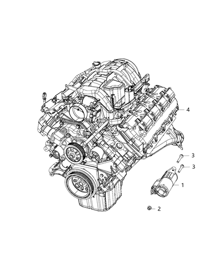 2020 Chrysler 300 Starter & Related Parts Diagram 1 - Thumbnail