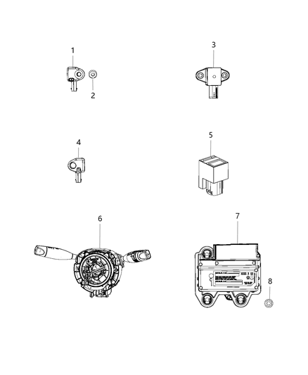 2021 Jeep Compass Control Module Diagram for 68402852AE