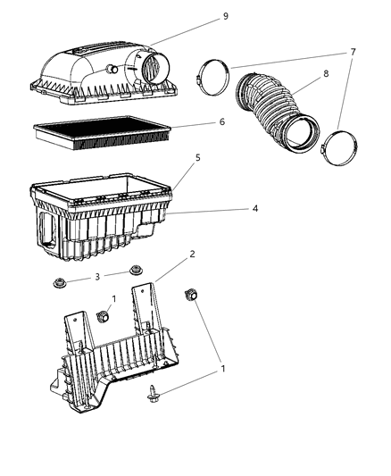 2007 Dodge Ram 2500 Air Cleaner Diagram 1 - Thumbnail