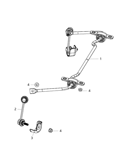 2014 Dodge Dart Stabilizer Link, Rear Driver Side Diagram for 68164043AA