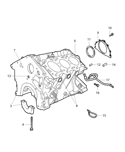2004 Chrysler Pacifica Gasket Package Engine Lower Diagram for 5102320AA