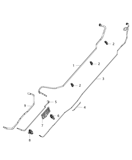 2014 Ram 3500 Pickup Fuel Lines, Rear Diagram 1 - Thumbnail