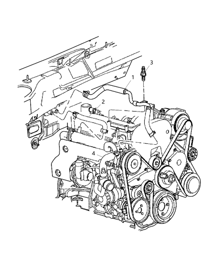 2002 Jeep Liberty Plumbing - Heater Diagram 2 - Thumbnail